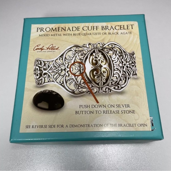 Carolyn Pollack Elegant Sterling Silver Filigree Women's Cuff Bracelet - Picture 4 of 13